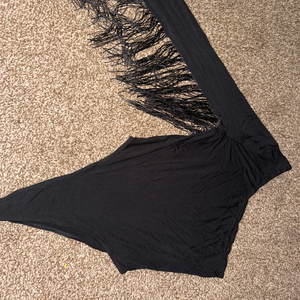 Black Fringe Shawl